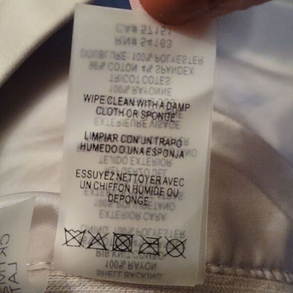 Calvin Klein Women's Size S Jacket Camel Tan Faux Leather Zip Military Collar - Picture 9 of 11